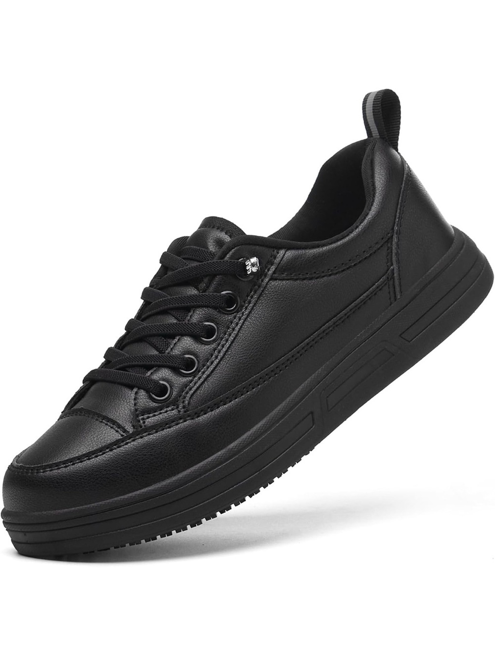 Treesky Slip On Non Slip Work Shoes For Women, Faux Leather Sneakers. 2141/3